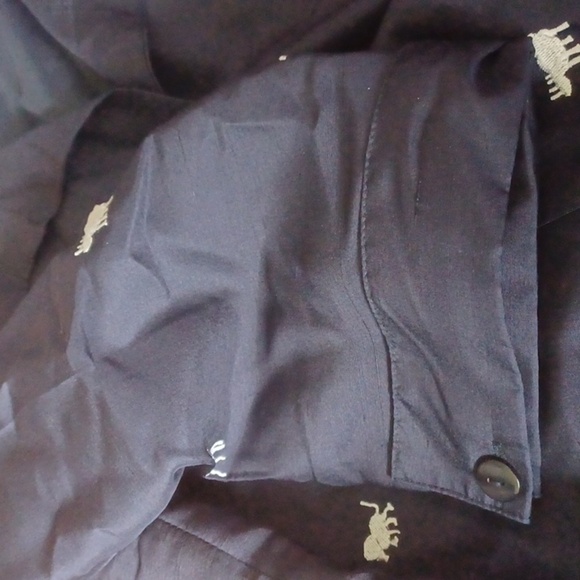 Women’s Silk Jacket, M, lined, lightweight, Animals Embroidered, Navy & White - Picture 7 of 8